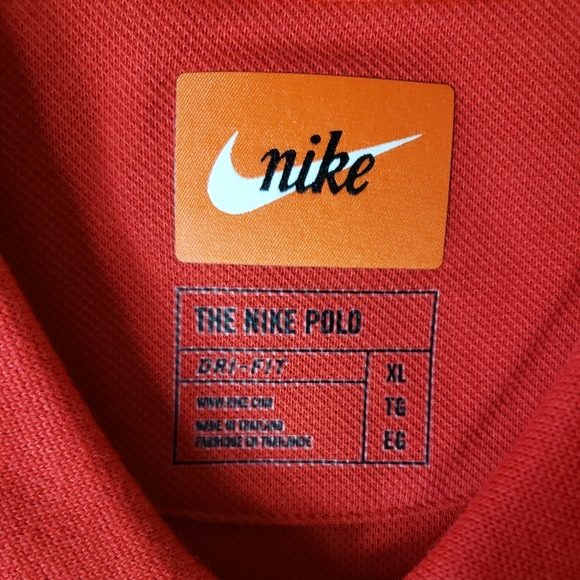 Nike Tiger Woods TW Fist Pump Golf Polo Dri Fit Masters Championship Red Shirt - Picture 7 of 8